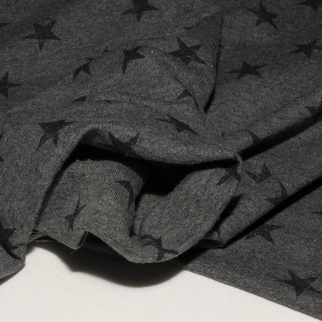 FELPA BIELASTICA 09405/163 GRIGIO STELLE NERE