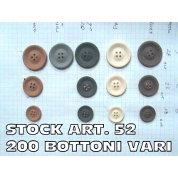 STOCK BOTTONI VARI ART. S52 N° 200