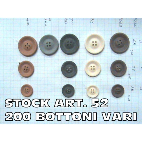 STOCK BOTTONI VARI ART. S52 N° 200