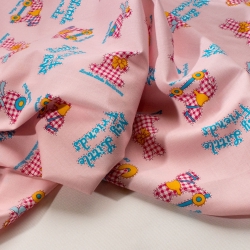 TESSUTO COTONE FANTASIA BABY 2413/6 ROSA