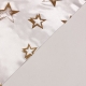 TESSUTO RASO CARNEVALE BIANCO STELLE ORO