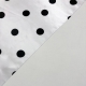 TESSUTO RASO CARNEVALE BIANCO POIS NERI