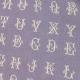 TESSUTO COTONE FANTASIA LETTERE LILLA
