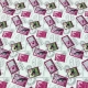 TESSUTO COTONE FANTASIA FRANCOBOLLO FUXIA