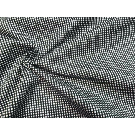 GABARDIN STRECH CR174 QUADRETTO BIANCO E NERO