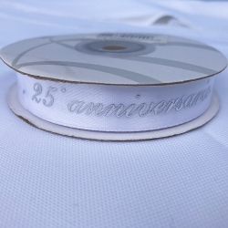 Nastro Raso 25° Anniversario 15mm x 25mt: Celebrazione di Momenti Speciali