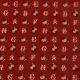 TESSUTO COTONE FANTASIA LETTERE ROSSO