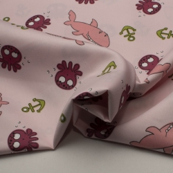 SCAMPOLO CM 220X280 TESSUTO COTONE FUNNYLAND PESCI ROSA 
