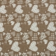 TESSUTO COTONE FANTASIA CUORI NOCCIOLA