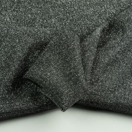 JERSEY STRECH GLITTERATO 11288/069 NERO/ARGENTO