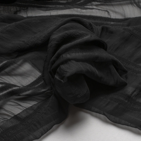 C803 GEORGETTE BARRE NERO - B63