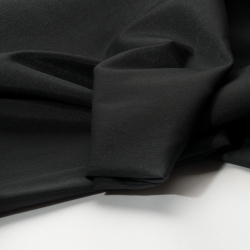 Tessuto misto cotone tinta unita nero Siena