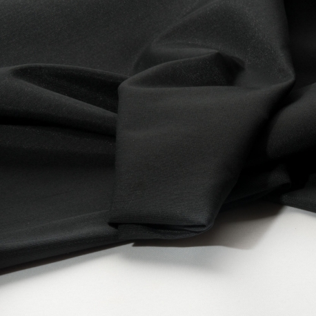 Tessuto misto cotone tinta unita nero Siena