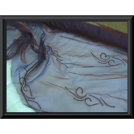 6278 ORGANZA SETA CANGIANTE COL.1 RUGGINE/VIOLA
