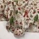 TESSUTO COTONE FANTASIA BABBO NATALE BEIGE