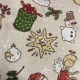 TESSUTO COTONE FANTASIA BABBO NATALE BEIGE