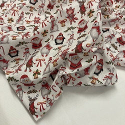 TESSUTO COTONE FANTASIA AMICI DEL NATALE 