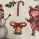 TESSUTO COTONE FANTASIA AMICI DEL NATALE 