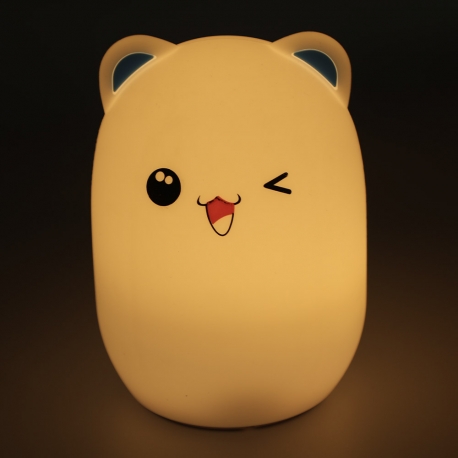 Lampada criceto Puppy azzurro occhietto