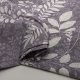 TESSUTO TOVAGLIA FANTASIA FOGLIE FONDO GRIGIO