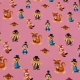 TESSUTO COTONE FANTASIA FUXIA CINA