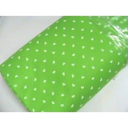 PANNOLENCI STAMPATO N440 VERDE ACIDO CUORI BIANCHI