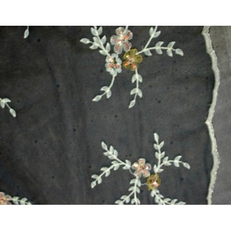 TULLE RICAMATO 1004/E6 NERO 