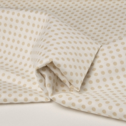 PIQUET STAMPATO 516 BIANCO POIS BEIGE