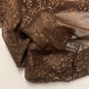 CHIFFON SETA FANTASIA MARRONE/ORO