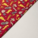 JERSEY BISTRETCH FANTASIA MOSTRI ROSSO