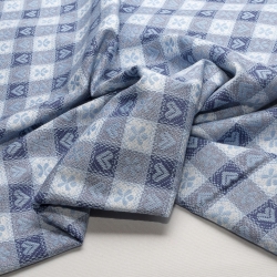 SCAMPOLO CM 85X150 TESSUTO TOVAGLIA TIROLESE BLU