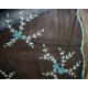 SCAMPOLO CM 65X140 TULLE RICAMATO NERO/TURCHESE