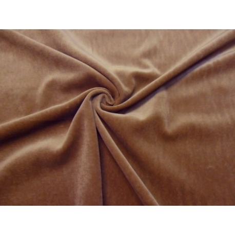 SCAMPOLO CM 100X150 VELLUTO LISCIO COTONE CAMMELLO